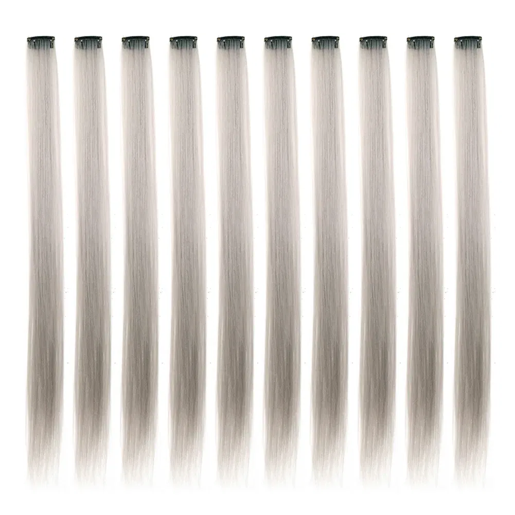 Color: P4/24, Stretched Length: 22inches, Ships From: CHINA - Synthetic 10 Pcs Straight Hair Extensions Clip in Hairpieces 22 Inch Hightlight Colorful Hair for Women Party Cosplay Gifts