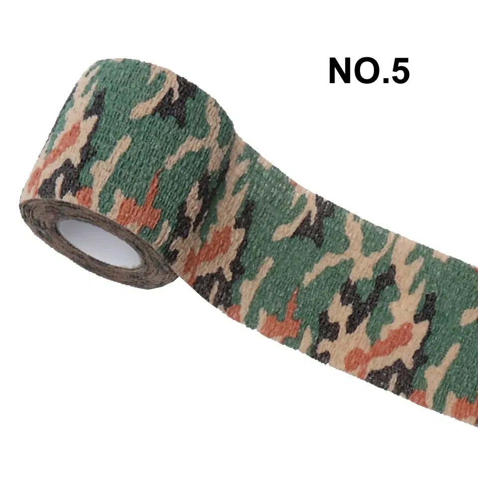 Color: Khaki - 1pc Disposable Self-adhesive Flex Elastic Bandage Tape For Tattoo Handle Grip Tube Wrap Elbow Sport Stick Accessories 5*450cm