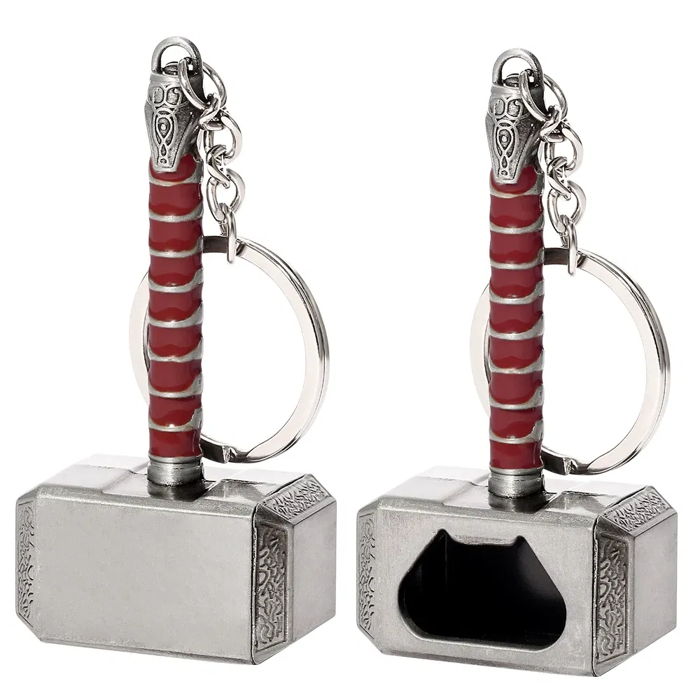Color: green, Ships From: CHINA - Avengers Thor's Hammer Pendant Keychain Superhero Thor Odinson Opener Beer Bottle Openers Keyring Accessories