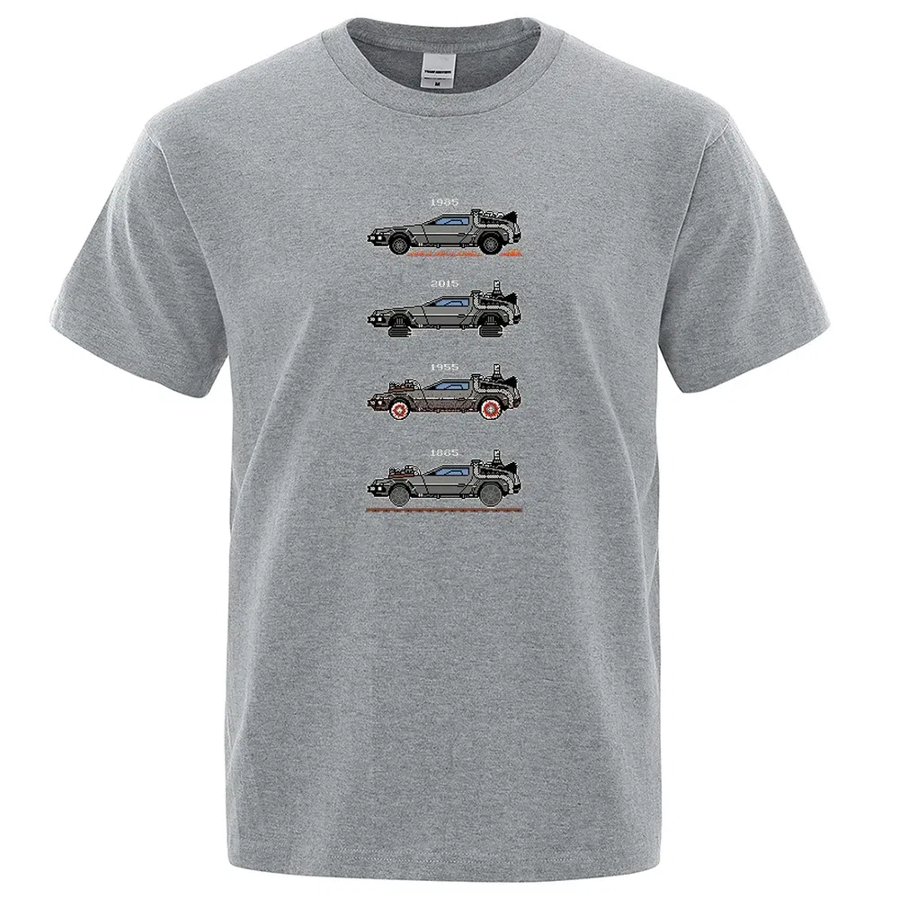 Color: black, Size: XL - Retro Style Back To The Future Print Funny Tshirts Men Women Cotton T-Shirts Oversized Loose Tee Clothes Harajuku O-Neck Tops