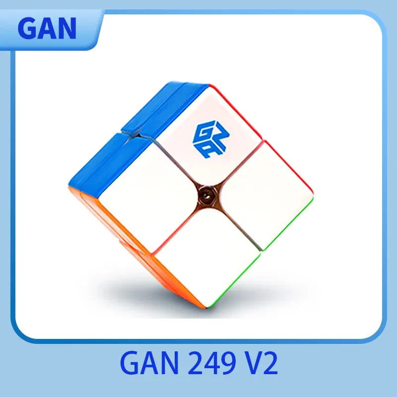 [JudyCube] GAN 249 V2 Magic Speed Cube Stickerless GAN 249 V 2 Professional Fidget Toys GAN249 V 2 Cubo Magico Puzzle Gan 2x2