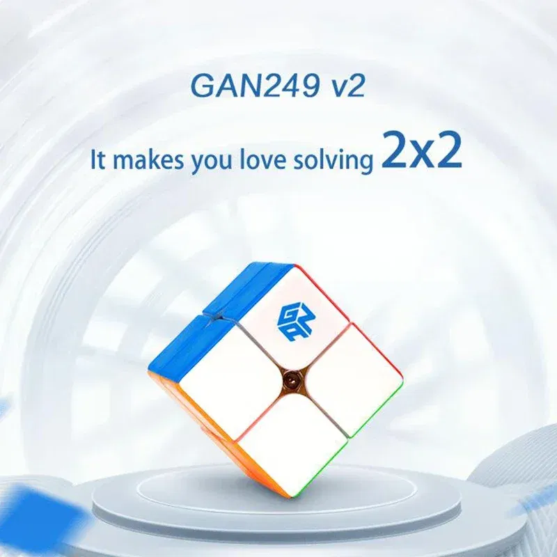 [JudyCube] GAN 249 V2 Magic Speed Cube Stickerless GAN 249 V 2 Professional Fidget Toys GAN249 V 2 Cubo Magico Puzzle Gan 2x2