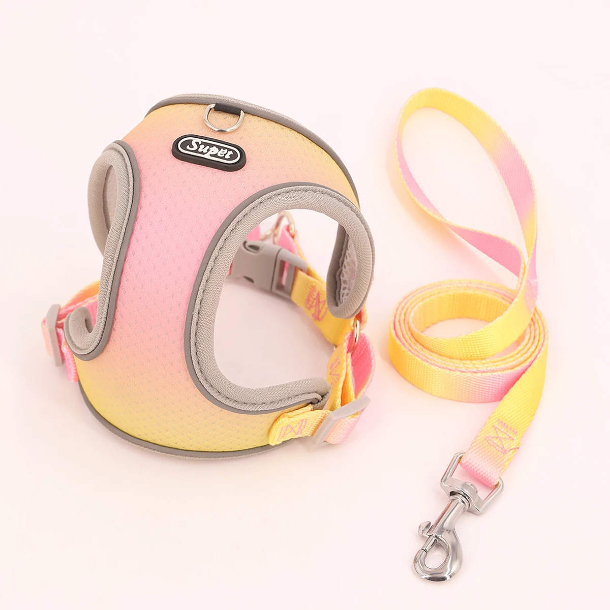 Size: L, Color: Pink - Supet Pet Step-in Dog Harness, Adjustable Reflective Soft Dog Harness, Breathable Dog Vest Harness for Cats Puppy