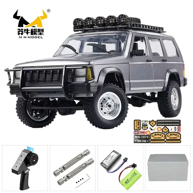 Color: Yellow - MN MN82 1:12 Retro Rc Car With LED Lights Full-scale Simulation LC79 Professional 4WD Remote Control Pickup RC Truck Model Toys