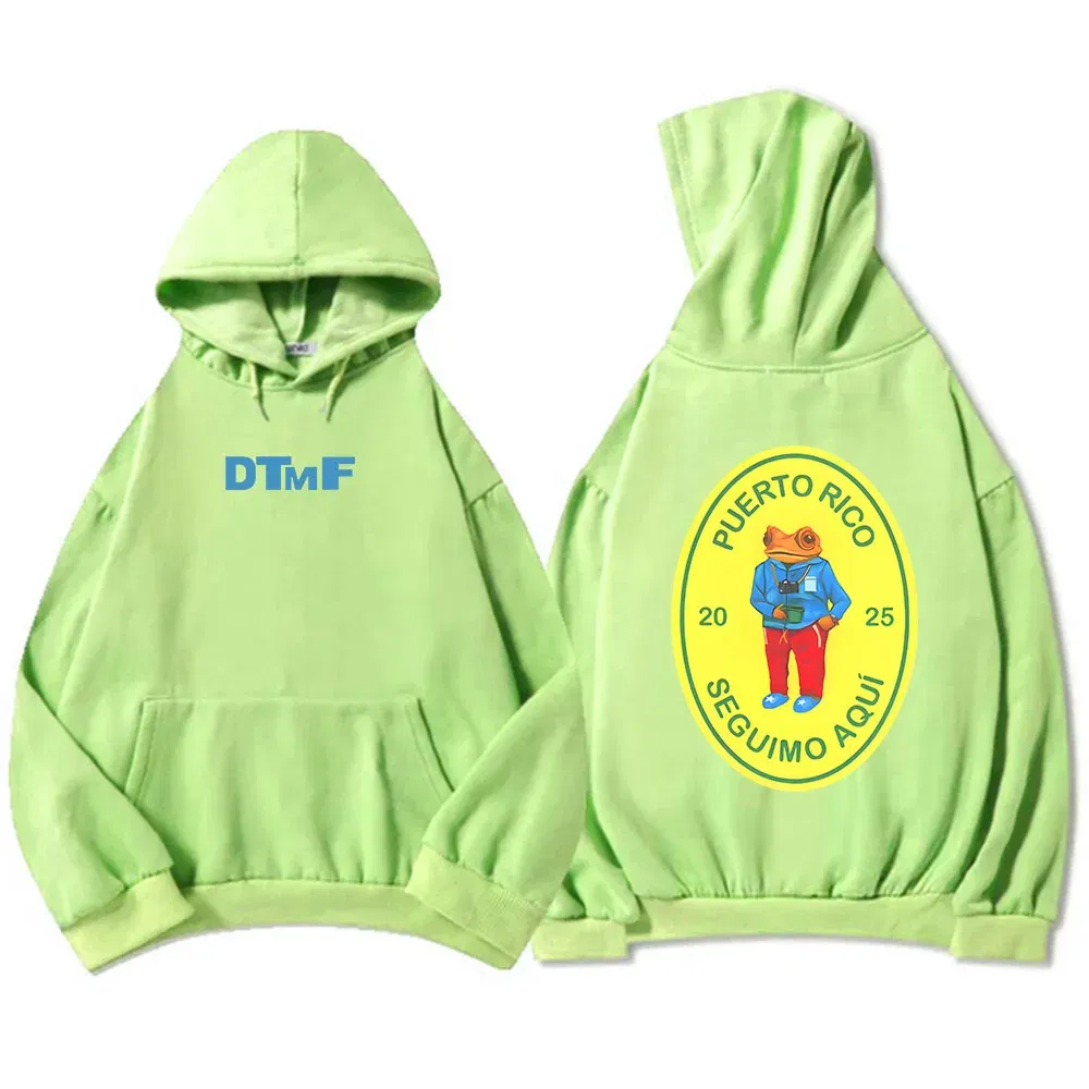 Color: Lavender, Size: XXL - DTMF Deb? Tirar Más Fotos 2025 New Album Hoodies Bad Bunny Singer Printing Sweatshirts Men Women Clothing Sudaderas Hombre Male