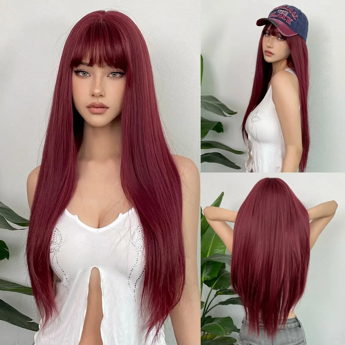 Color: P8/613 - Light golden synthetic wig with big waves for Halloween party, cosplay wig, everyday wig, high-temperature hair silk wig set