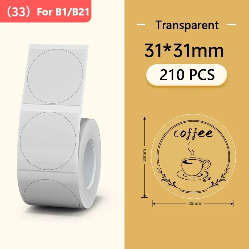 color: Fluo-Green - Niimbot Mini Printer Thermal Wire White/ Cable/Color/Round Sticker Self Adhesive Waterproof Sticker For B1 B21 B203