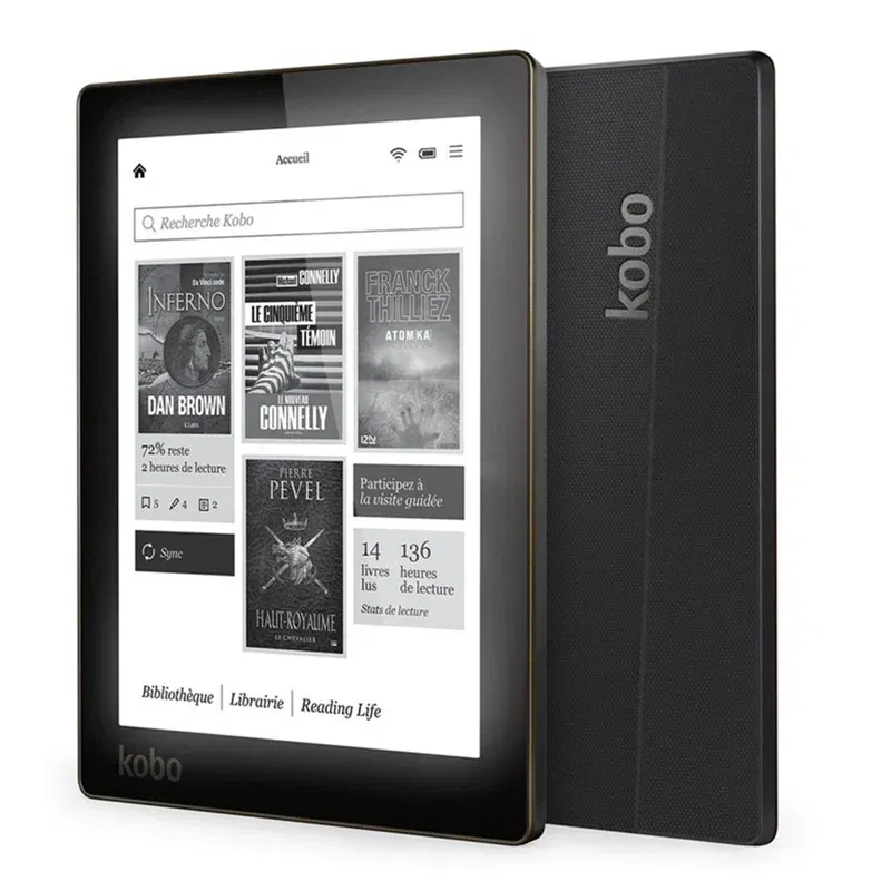 Color: Black, Bundle: Only e-Book Reader - KOBO Aura N514 6 inch e readers ebook lector de libros electrónicos 212PPI kindle E-ink front light э?»?µк?‚ронн?°я книг?° onyx boox