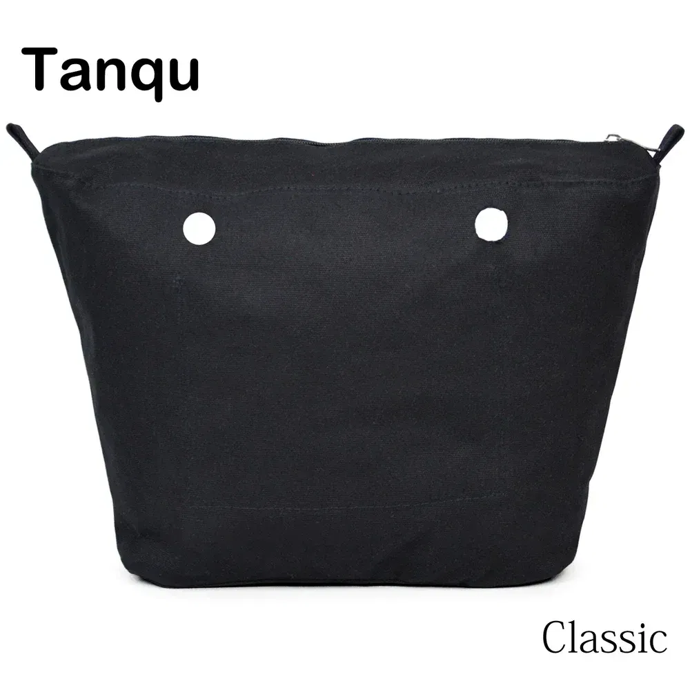 Color: black - TANQU New Inner Lining Zipper Pocket for Classic Obag Insert with Inner Waterproof Coating for O Bag