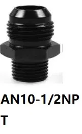 Color: Blue - Aluminum Straight Adapter Oil Cooler Fitting AN6 An10 To 1/2 3/8 1/4 Npt M10 M12 M14*1.5,an8 To M12*1.5 AN10-AN12