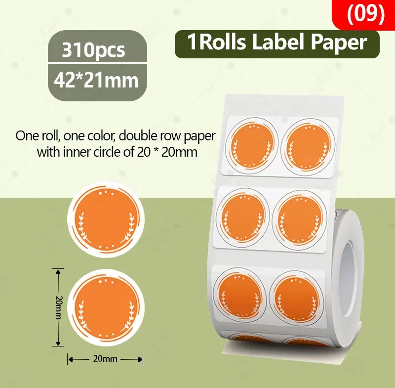 Color: RED - NIIMBOT B21/B203/B3S label machine printing paper color label waterproof, oil resistant, tear resistant label