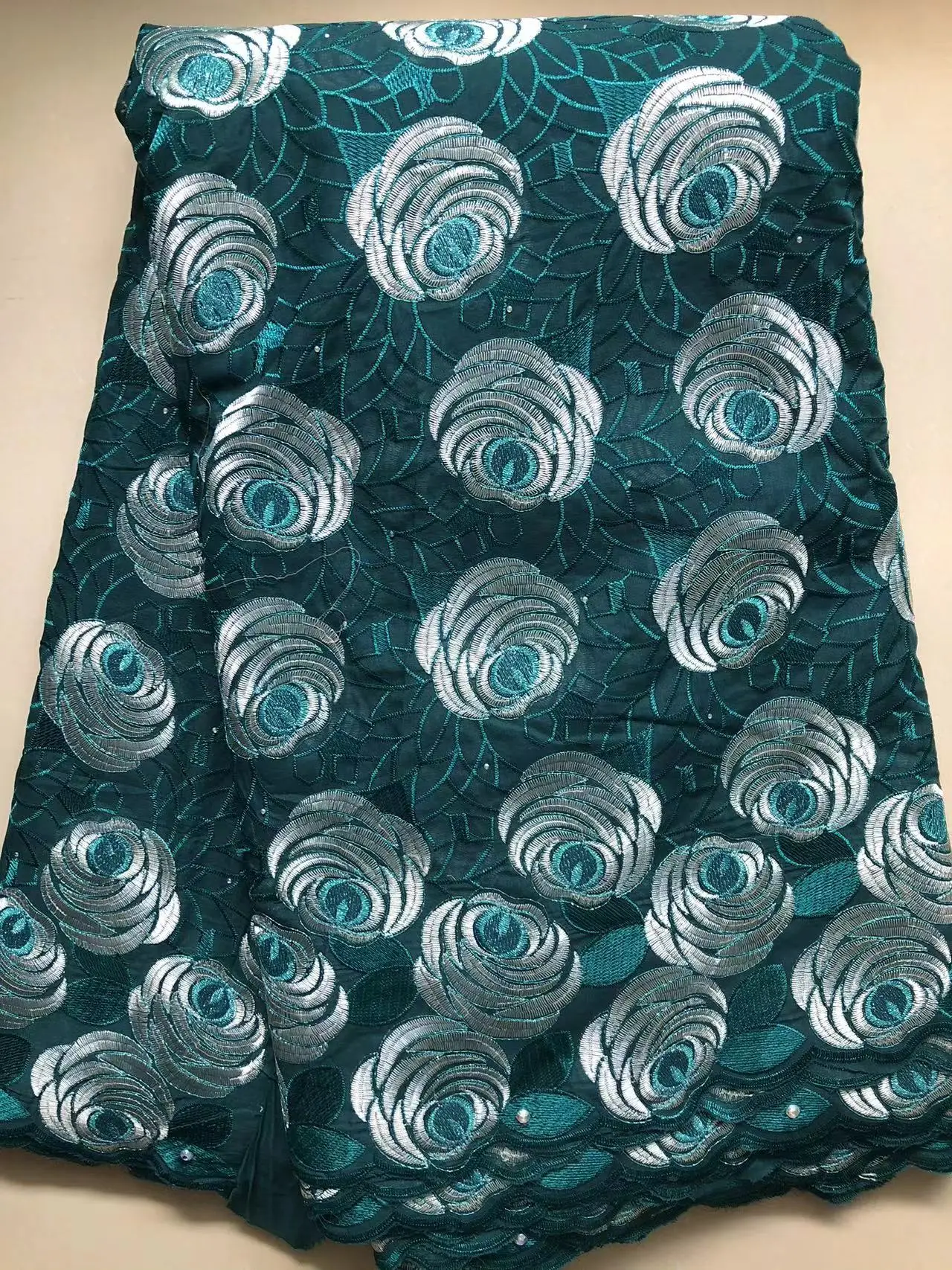 Color: SKY BLUE, length: 5 yards, Width: 120cm - Wholesale Cotton African Lace Fabric 2024 High Quality Swiss Voile Lace Fabric Nigerian Dry Lace Fabrics With Stones For Wedding