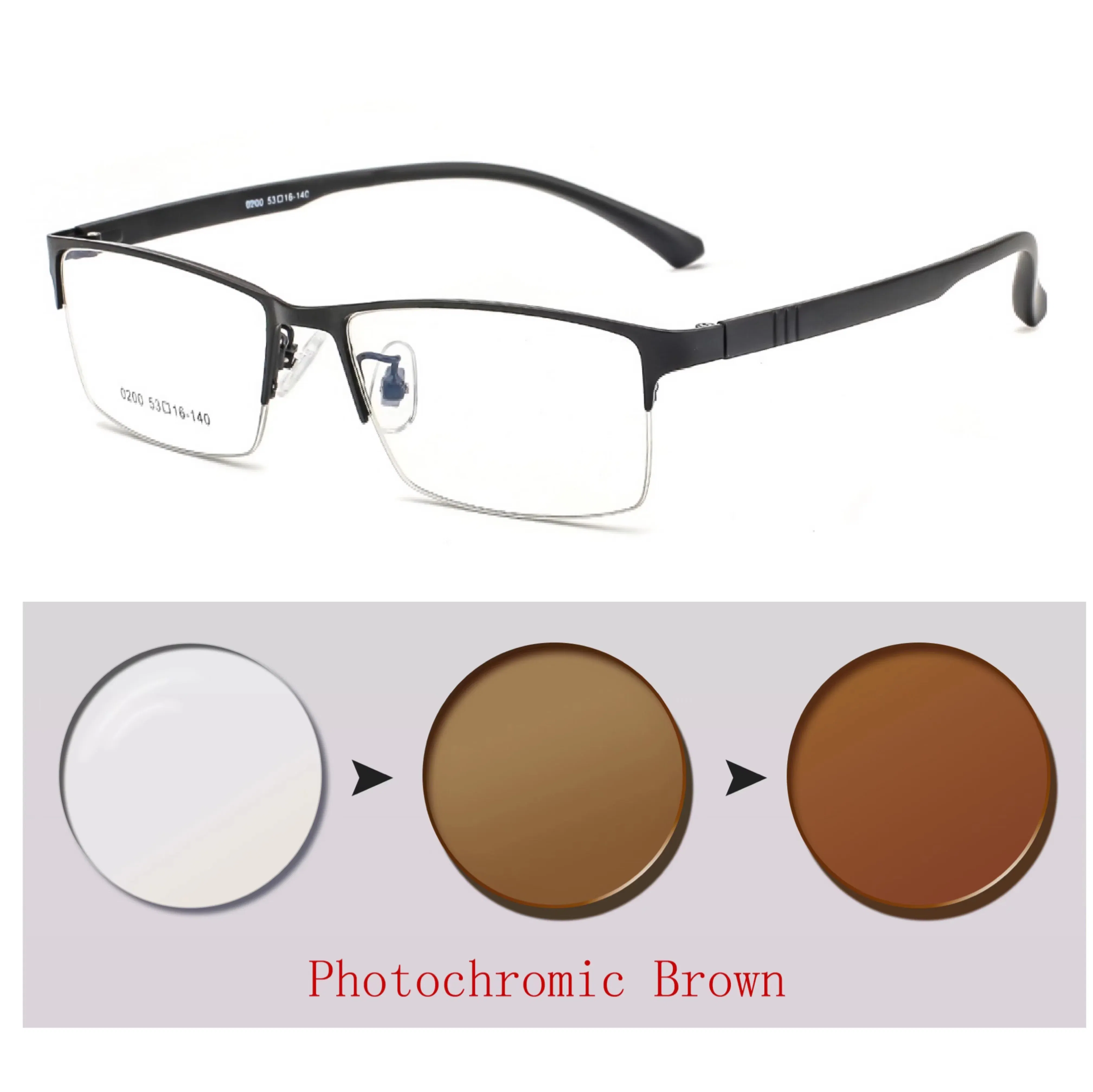 Frame Color: Khaki, Ships From: CHINA, Eye Prescription: +200 - Photochromic Sunglasses Chameleon Lens Myopia Blue Light Blocking Men's Computer Glasses Game for Sight +0.50 +0.75 +175 +2.5 +6
