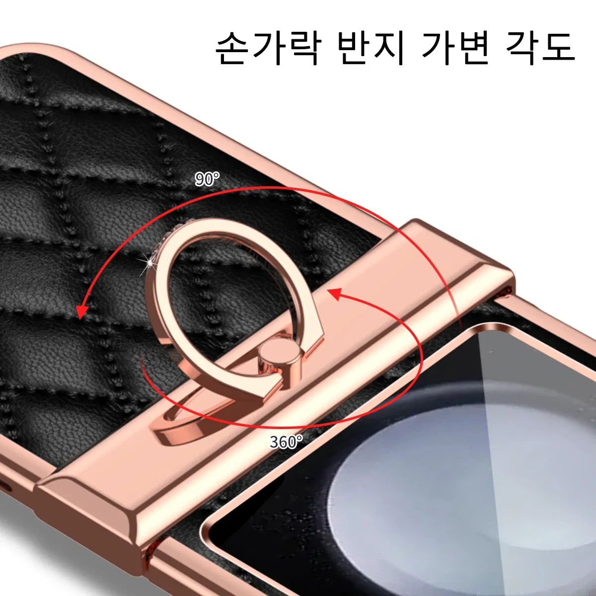 Color: Black, Material: Canvas - For Ring Holder Hinge Protection Leather Case For Samsung Galaxy Z Flip 5 5G Small Fragrant Wind Shockproof Cover for Z Flip5