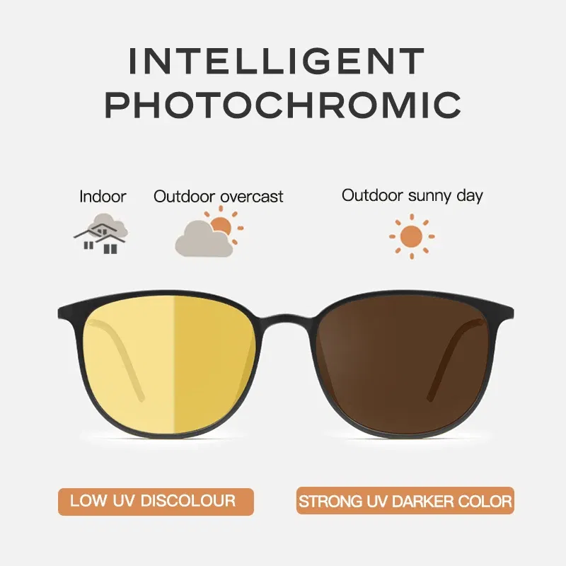 CAPONI Men Sunglasses Photochromic β Titanium Leg TR Frame Vintage Outdoor Eye Glasses Night Vision Male Sun Glasses BSYS520