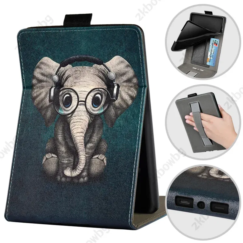 Color: Silver, Size: Fifteen - Cute Smart Case for 6.8' 6'' Kindle Paperwhite Signature 11th Generation Edition 12th 2024 7'' 7th 10th 6th M2L4EK RS23CV Cover