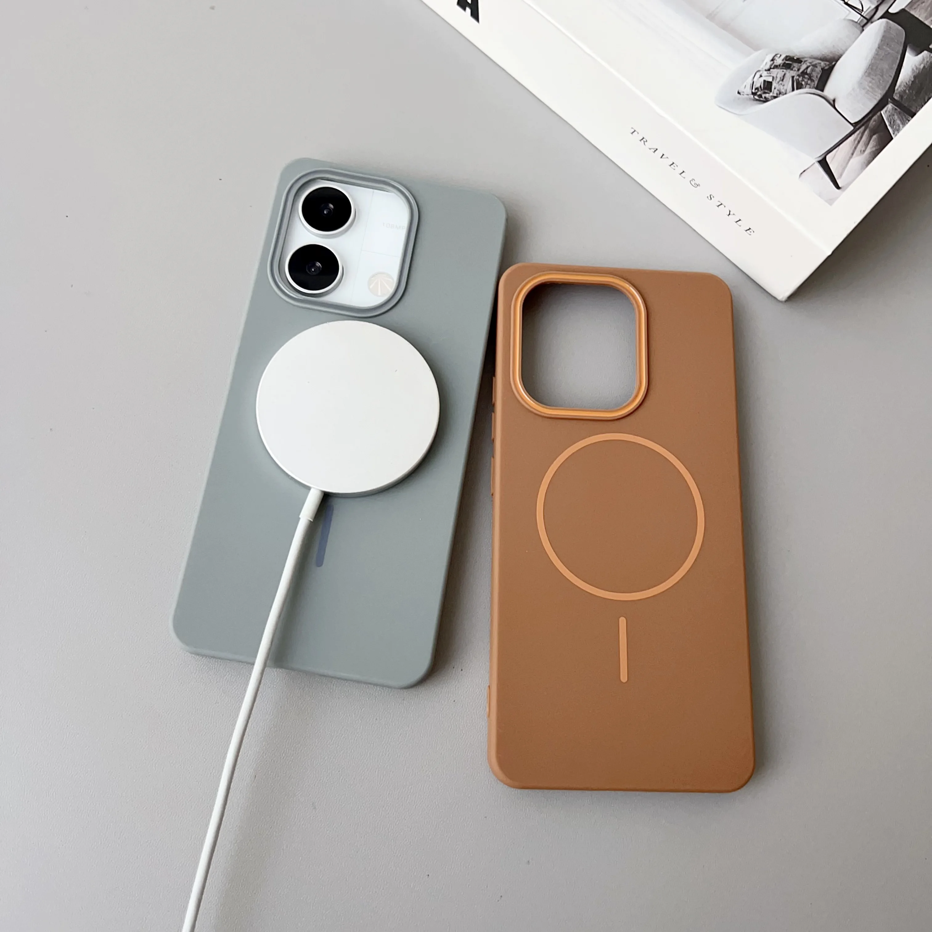Color: Clear, Compatibility by Model: Redmi Note 14 Pro 4G (Global) - NEW For Redmi Note 14 13 Pro A4 A5 4G 5G skin sensitive original thin circle magnetic solid color phone protective case