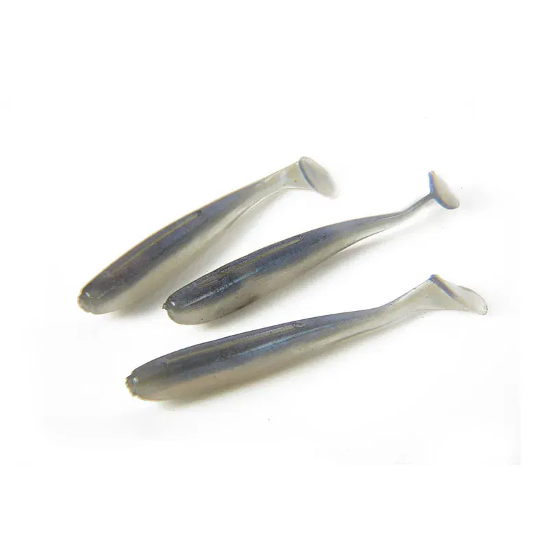 Color: Yellow - 5Pcs/lot 65mm 1.8g Wobblers Fishing Lures Swimbaits Silicone Soft Bait Double Color Carp Artificial Soft Lure