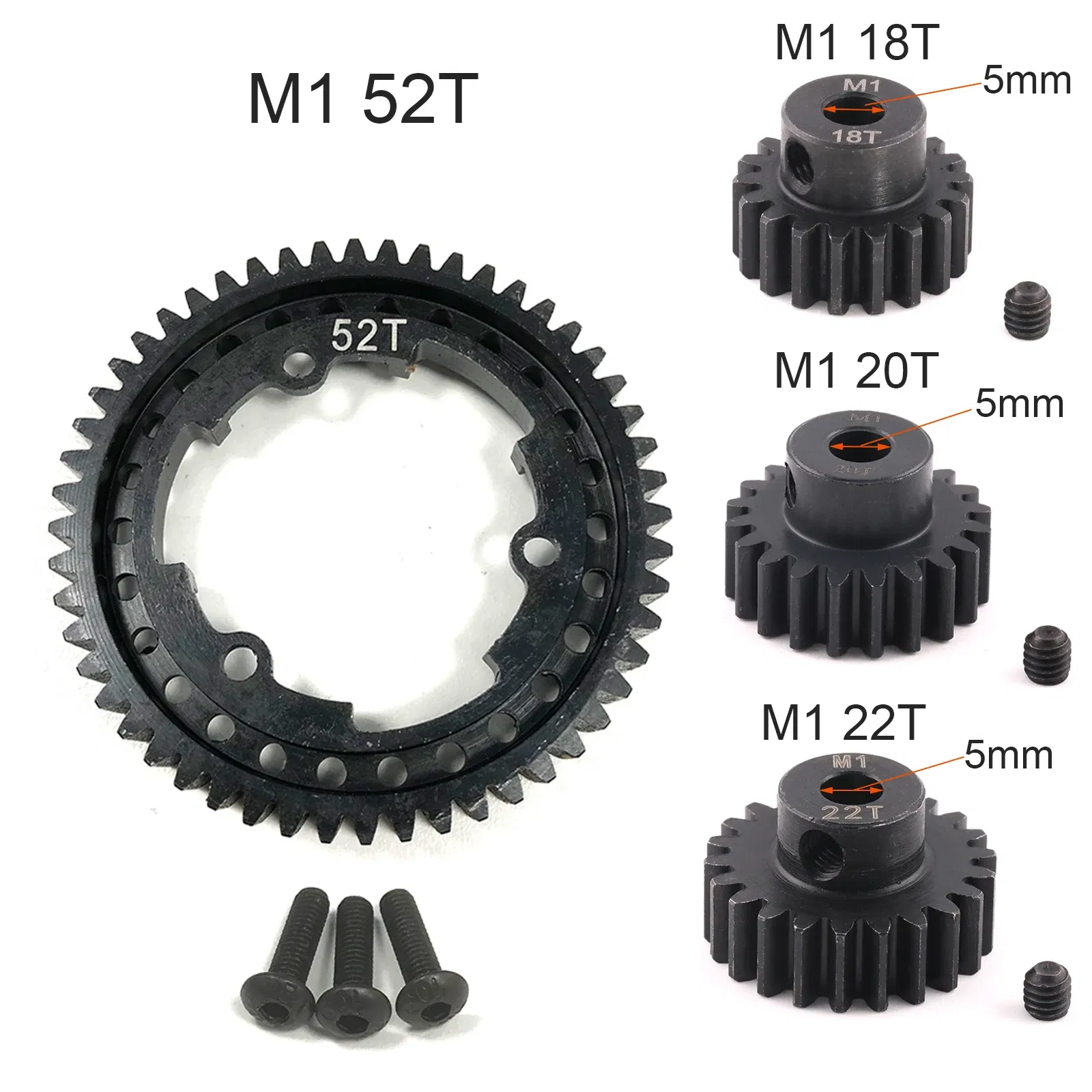 Color: Blue - M1 46T 50T 52T 54T HardenedSteel Motor gear for 1/5 Traxxas X-Maxx 1/7 X0-1 1/10 Maxx 1/10 E-REVO 2.0 VXL RC Model Upgrade Parts