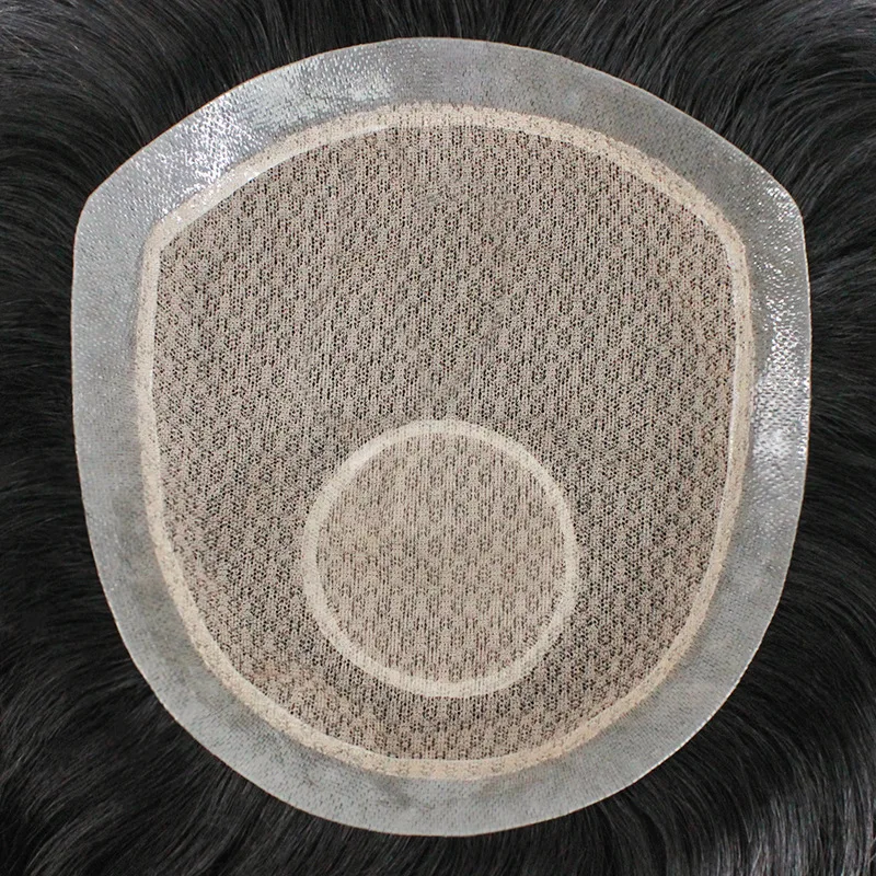 Toupee Color: 6#, Toupee Density: 80%, Length: 10 Inches - Silk Base Top With PU Men Toupee Male Breathable Men's Capillary Prosthesis 100% Real Natural Hair Replacement System Unit Wigs