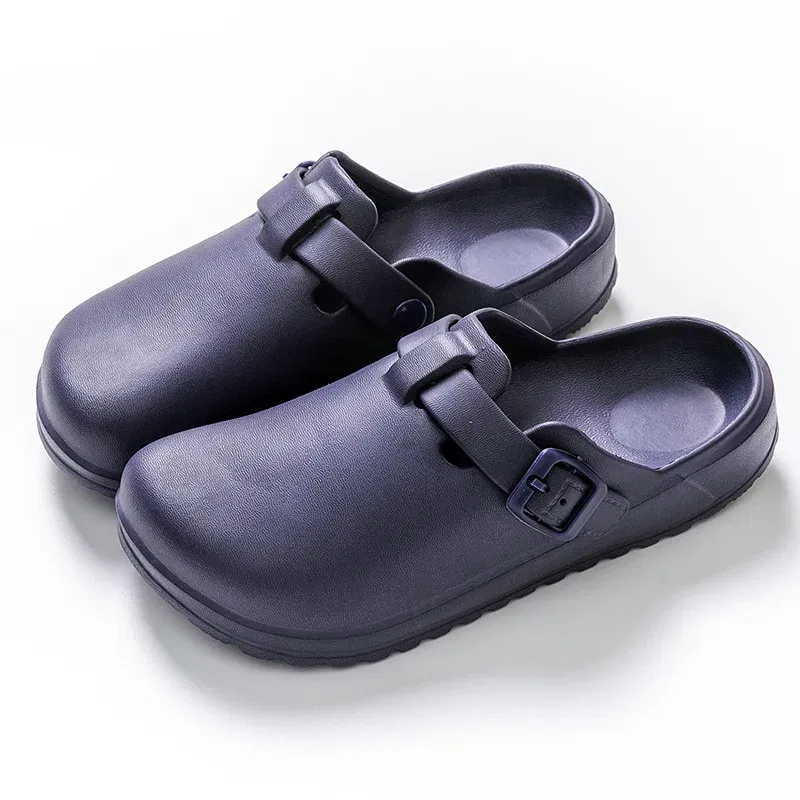 Color: Mustard, Shoe Size: 42 - Eyriphy Women Clogs Slippers Men Working Shoes Nurses Soft Eva Slides Anti-Slip Lab Waterproof Medical Slippers Fashion Sandals
