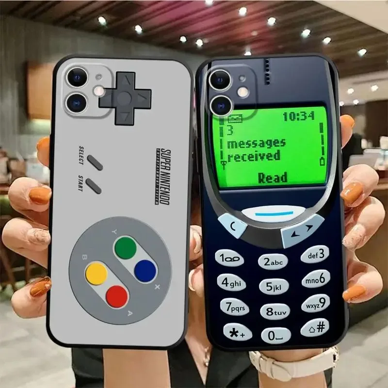 Color: Brown, Material: Leather - Retro Camera Games Phone Case For Samsung Galaxy S10 S20 S21 S22 S23 S24 FE Plus Ultra Note 20 Mobile Cover Shell