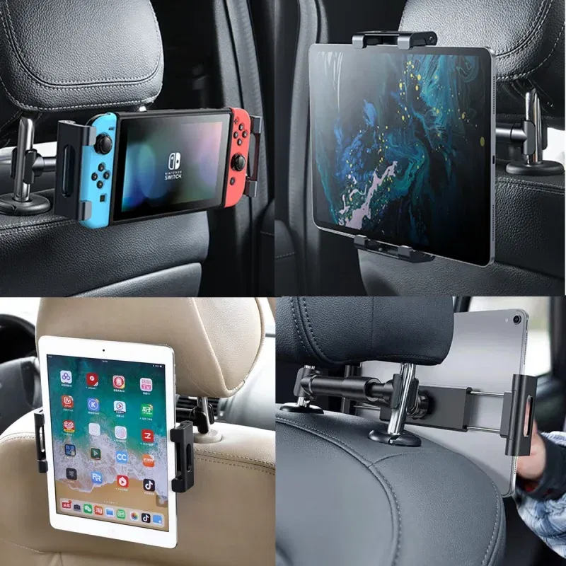 Color: Orange - Car Holder For 4.7-13 in Tablet & Phone Holder Back Seat Headrest Mounting Holder Accessories  iPad Pro 12.9''