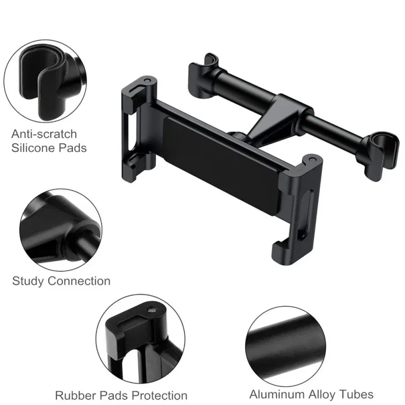 Color: Orange - Car Holder For 4.7-13 in Tablet & Phone Holder Back Seat Headrest Mounting Holder Accessories iPad Pro 12.9''