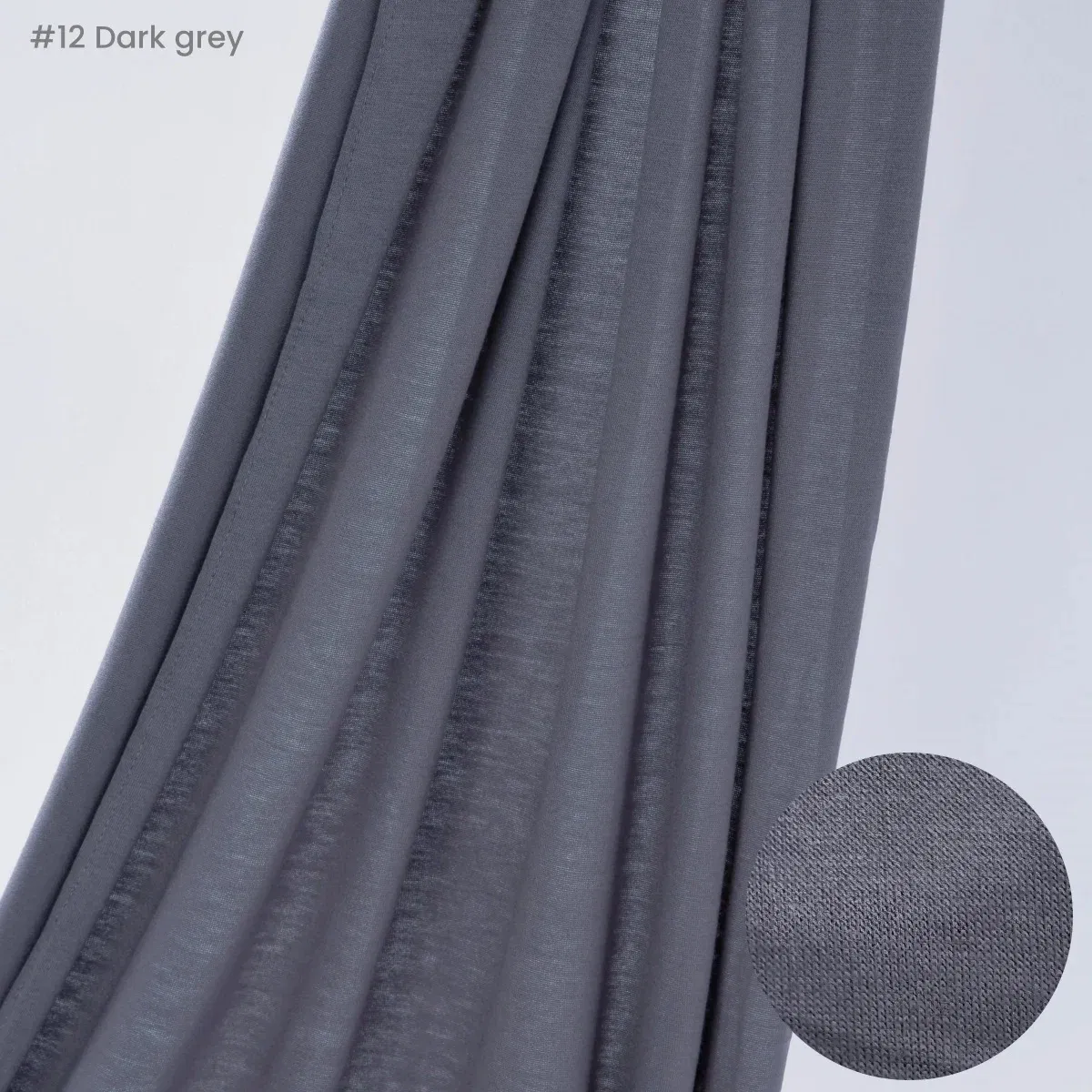 Color: DARK GRAY - 29Colors Cheap Jersey Hijab Scarf Solid Muslim Long Scarves Turban Shawl Elastic Cotton Arab Headscarf Head Wraps Saudi Hijabs