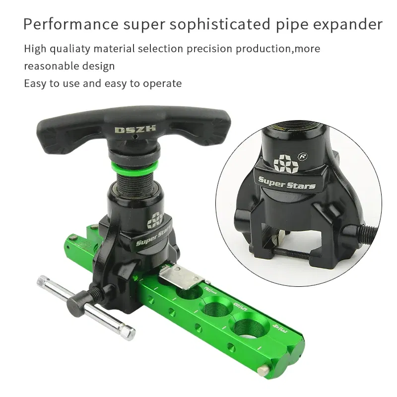 Color: Green - DSZH Reamer Flaring Tool ST-806A Copper Pipe Maintenance Eccentric Tube Expander Tool
