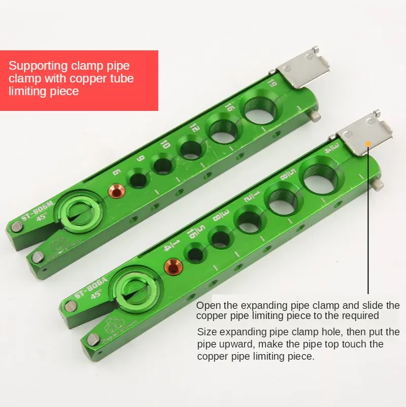 Color: Green - DSZH Reamer Flaring Tool ST-806A Copper Pipe Maintenance Eccentric Tube Expander Tool