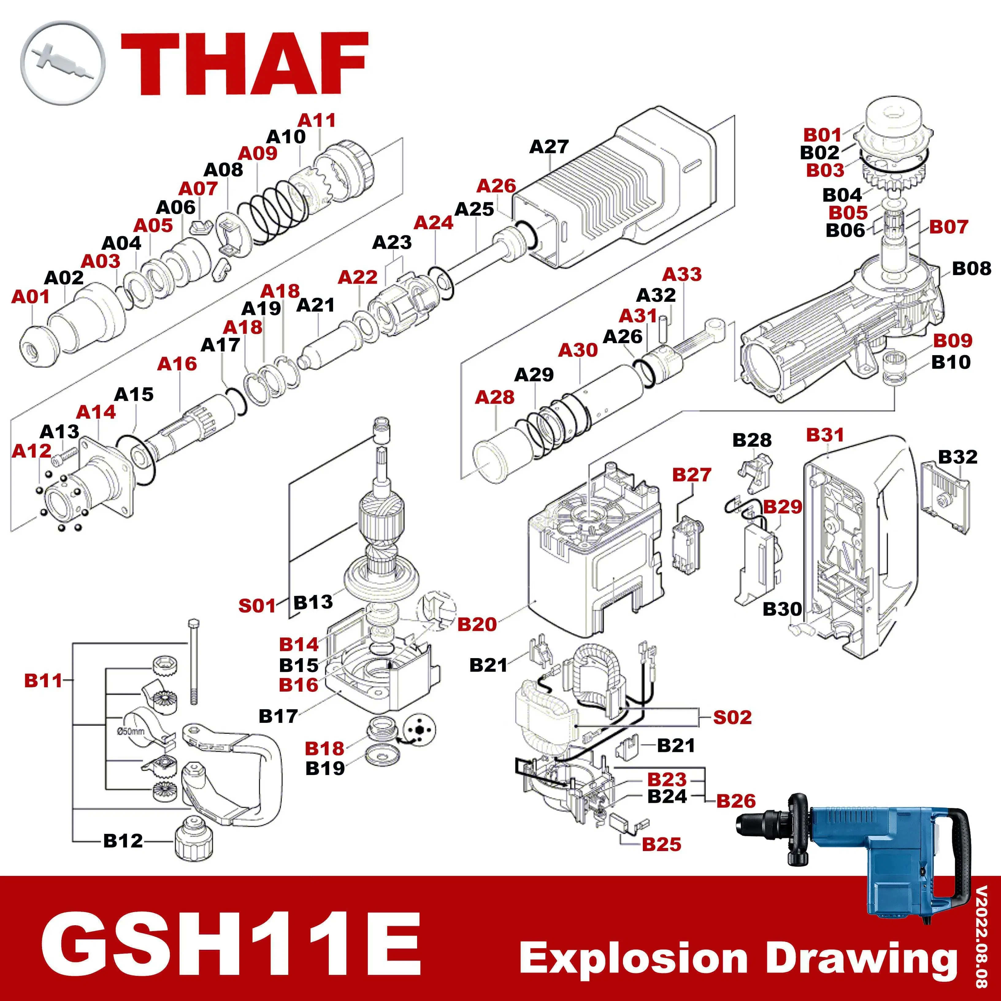 Color: Light Grey, Ships From: CHINA - Speed Governor Replacement Spare Parts for Bosch Demolition Hammer GSH11E GSH 11E B29 (220V/110V Now Available)