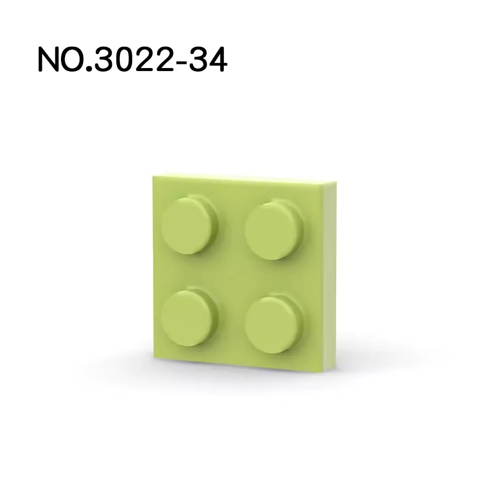 Color: Silver - 20Pcs MOC Parts 3022 94148 Plate 2 x 2 Compatible Bricks DIY Assmble Building Blocks Particle Kid Puzzle Brain Toy Birthday Gif