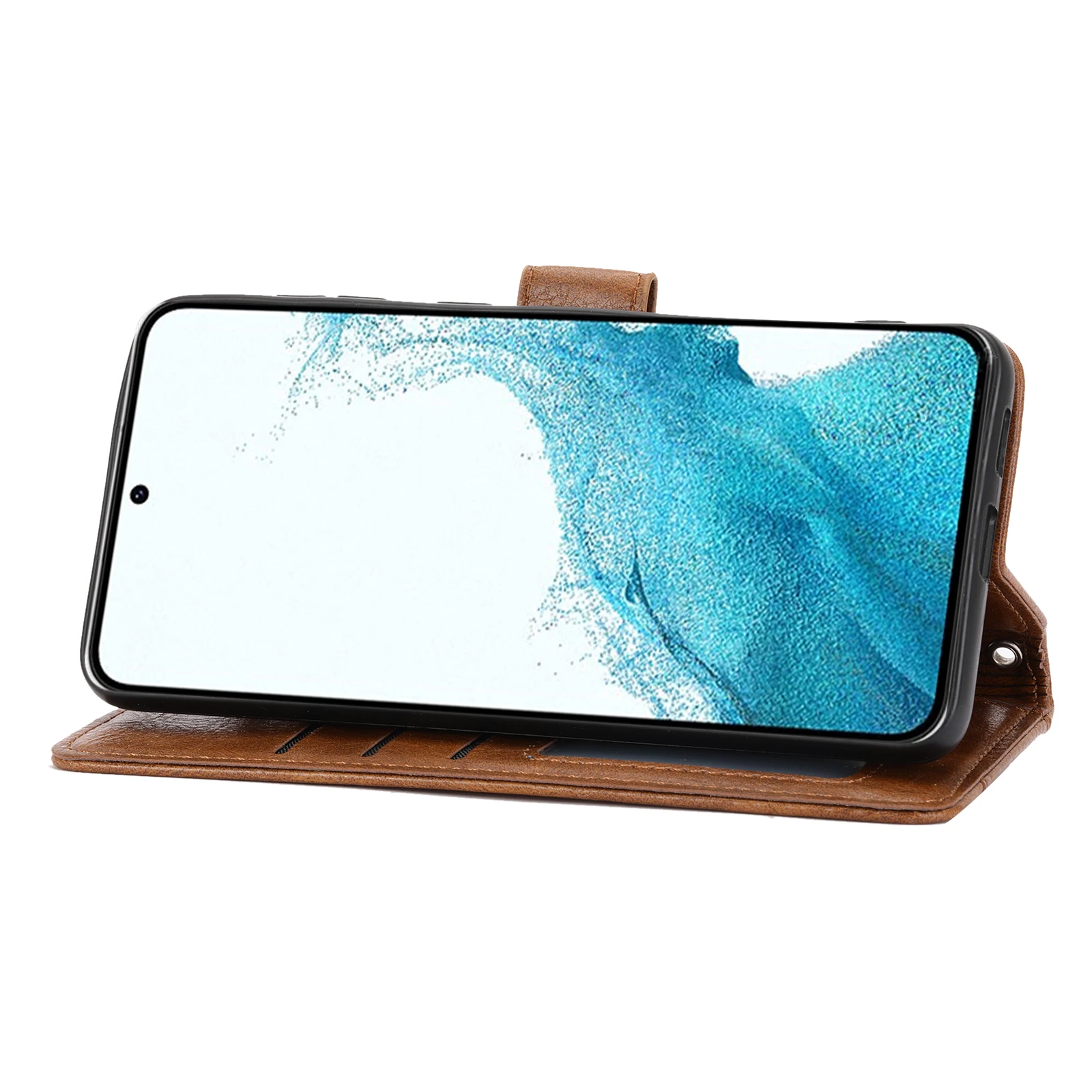 Color: black, Material: ABS - Fashion Zipper Wallet Case For Samsung Galaxy S21 S22 S23 S24 S24FE S24PLUS S24ULTRA MaxBag Flip Card Faux Leather Book Cover