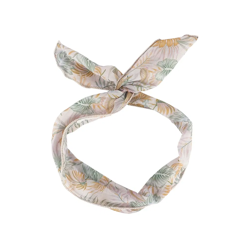 Color: black, Ships From: CN - Bunny Ears With Iron Wire Headband Printed Fabric Women Girls Scrunchies Hairband Hair Band Holder Accessories Headdress