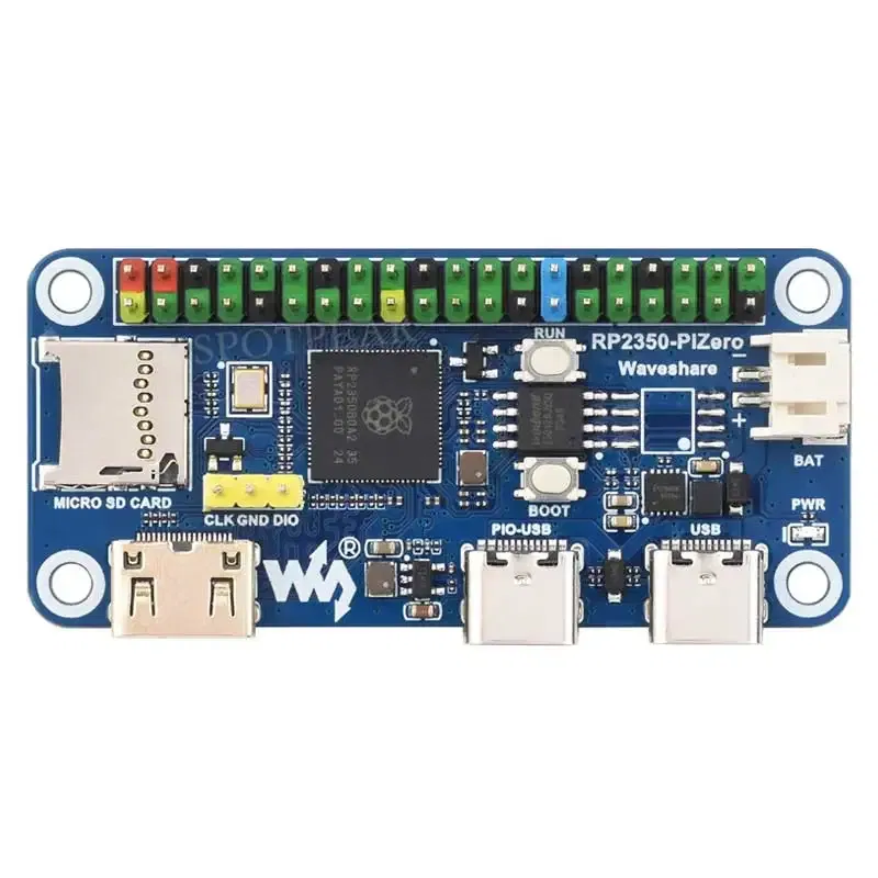 Color: WHITE - Waveshare RP2350-PiZero RP2040-PiZero Raspberry Pi Pico 2 RP2350B RP2350-PiZero Development Board PSRAM DVI For HDMI