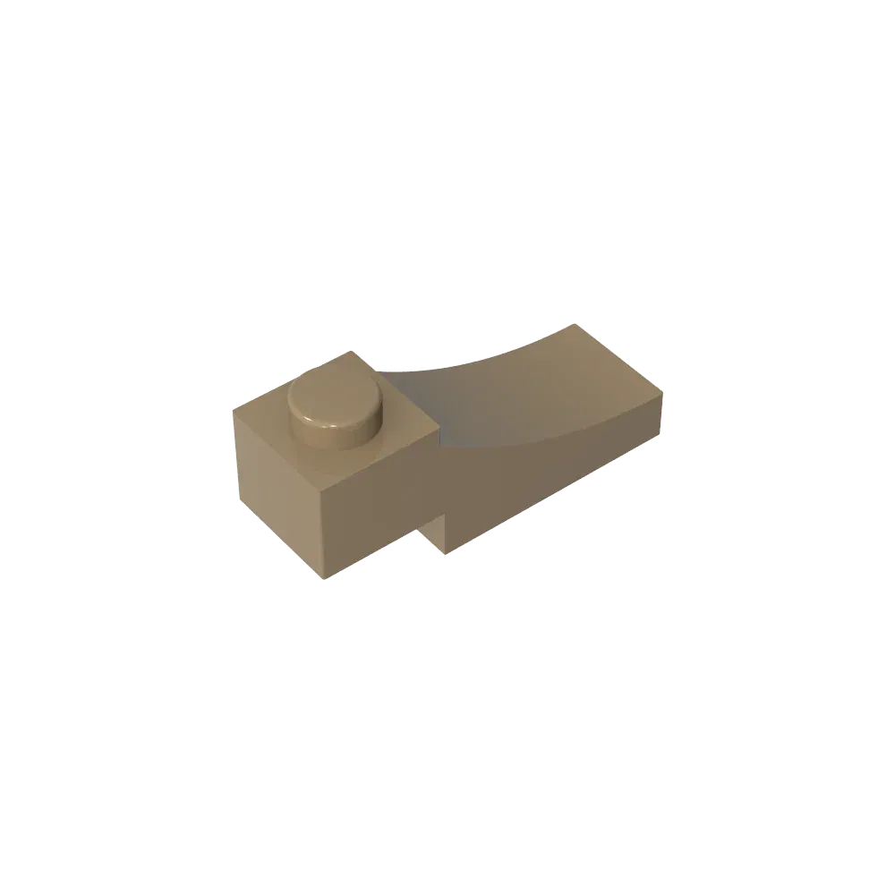 Color: DEEP BLUE - Gobricks GDS-2183 Brick Curved 3 x 1 with 2/3 Inverted Cutout compatible with lego 70681 Assembles Building Blocks