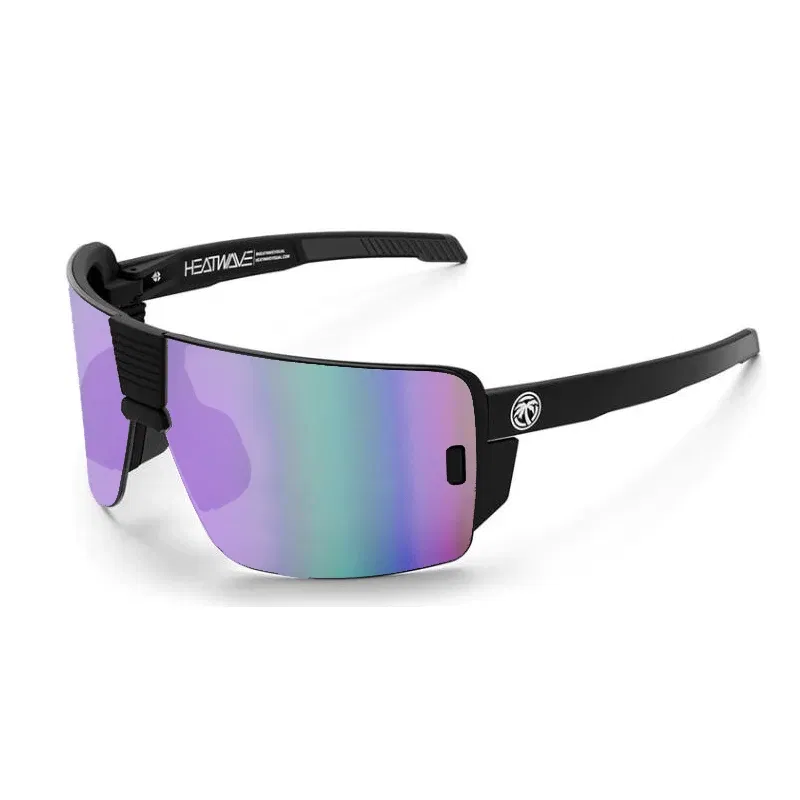Lenses Color: Beige, Frame Color: BROWN - NEW High quality luxury Heat Wave brand sunglasses square Conjoined lens cycling Women men sun glasses UV400