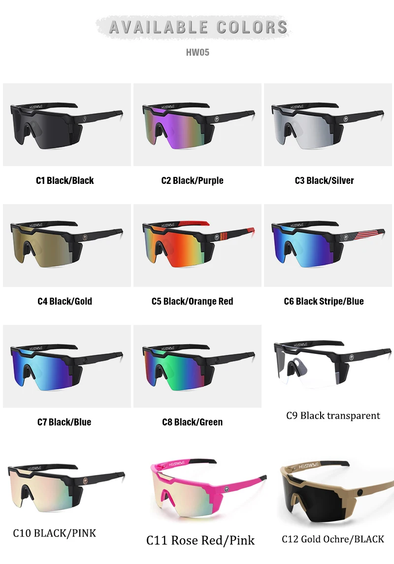 Lenses Color: Beige, Frame Color: BROWN - NEW High quality luxury Heat Wave brand sunglasses square Conjoined lens cycling Women men sun glasses UV400