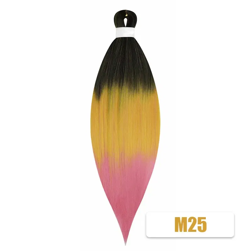 Color: M#33, Stretched Length: 26inches, Bulk Buy: 1Pcs/Lot - Kanekalon 26inch Hot Water Set Pre Stretched Jumbo Braiding Hair Box Twist Braids Synthetic Hair Extensions For Women Soft Yaki