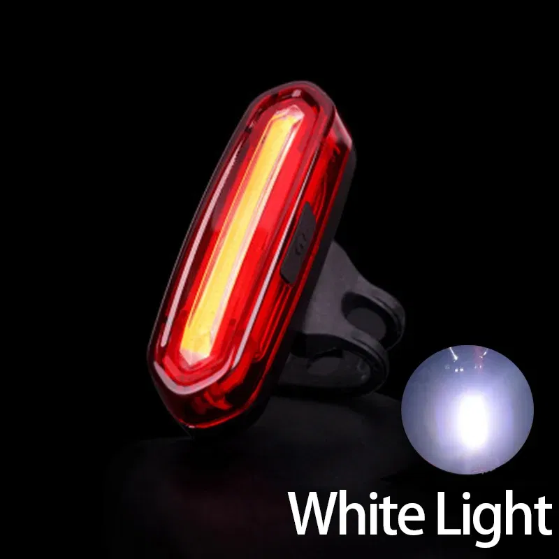 Color: PURPLE - Cycling Tail Light Outdoor Highlight USB Charging Mountain Led Warning Bike Lights Tail Lamp Rear Light Bicycle Accessories