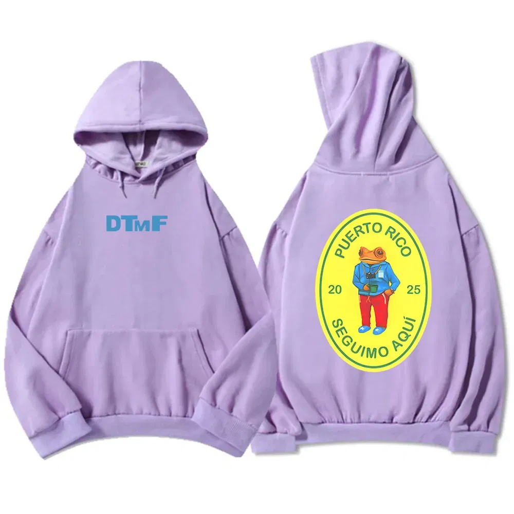 Color: black, Size: XXL - DTMF Deb? Tirar Más Fotos 2025 New Album Hoodies Bad Bunny Singer Printing Sweatshirts Men Women Clothing Sudaderas Hombre Male