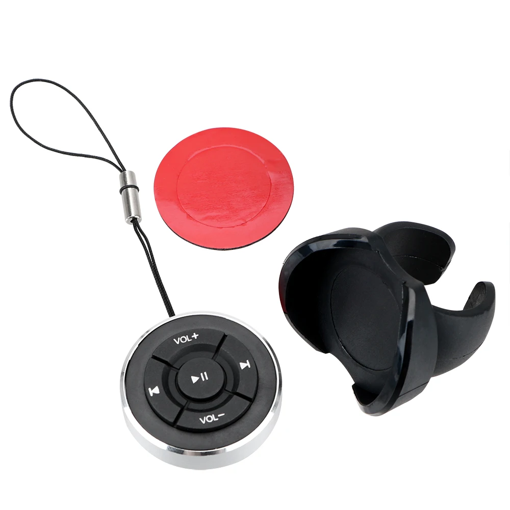 Car Steering Wheel Buttons Bluetooth Switch Wireless Remote Control For IOS Android Phone Tablet Radio FM Player Audio Volume