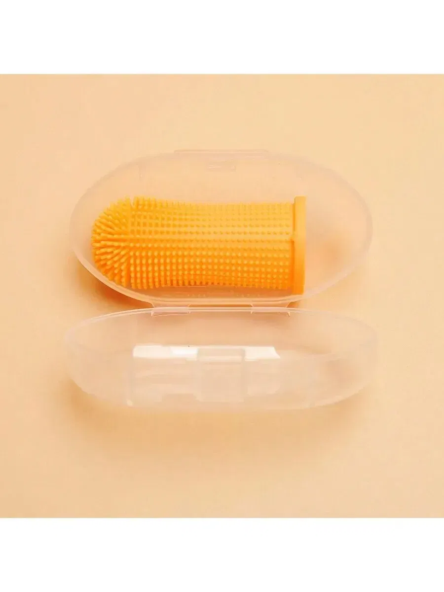 Color: Pink - Pet Finger Toothbrush Cleaning Products for Cats and DogsOral Cleaning ToothbrushesSilicone Bristles