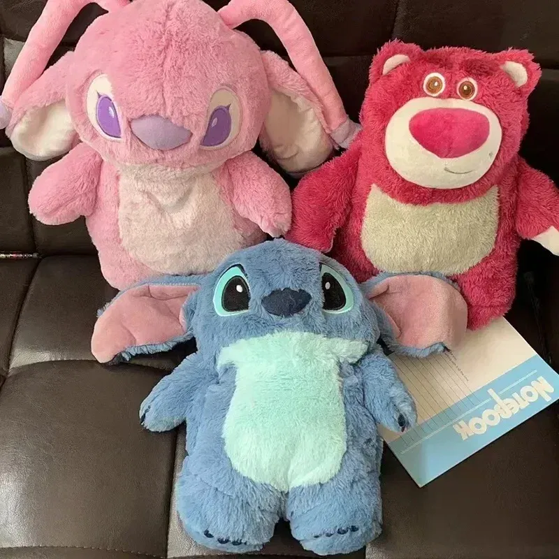 Color: Brown - Authentic Disney] Stitch Plush Doll Stuffed Soft Toy Car Pillow Comfort Toy Kids Christmas Birthday Gift