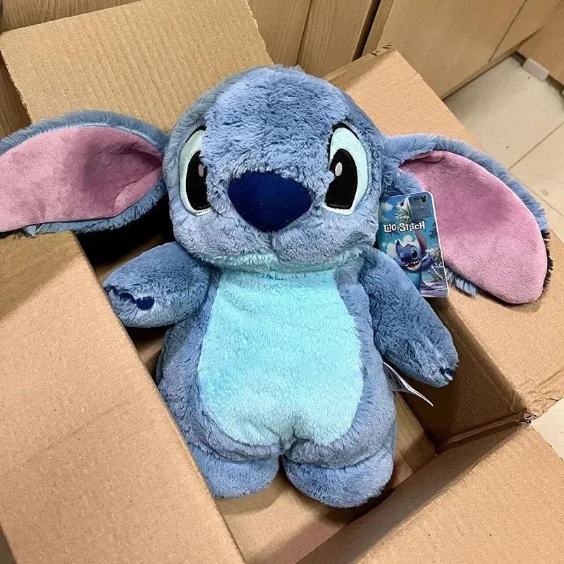 Color: Brown - Authentic Disney] Stitch Plush Doll Stuffed Soft Toy Car Pillow Comfort Toy Kids Christmas Birthday Gift