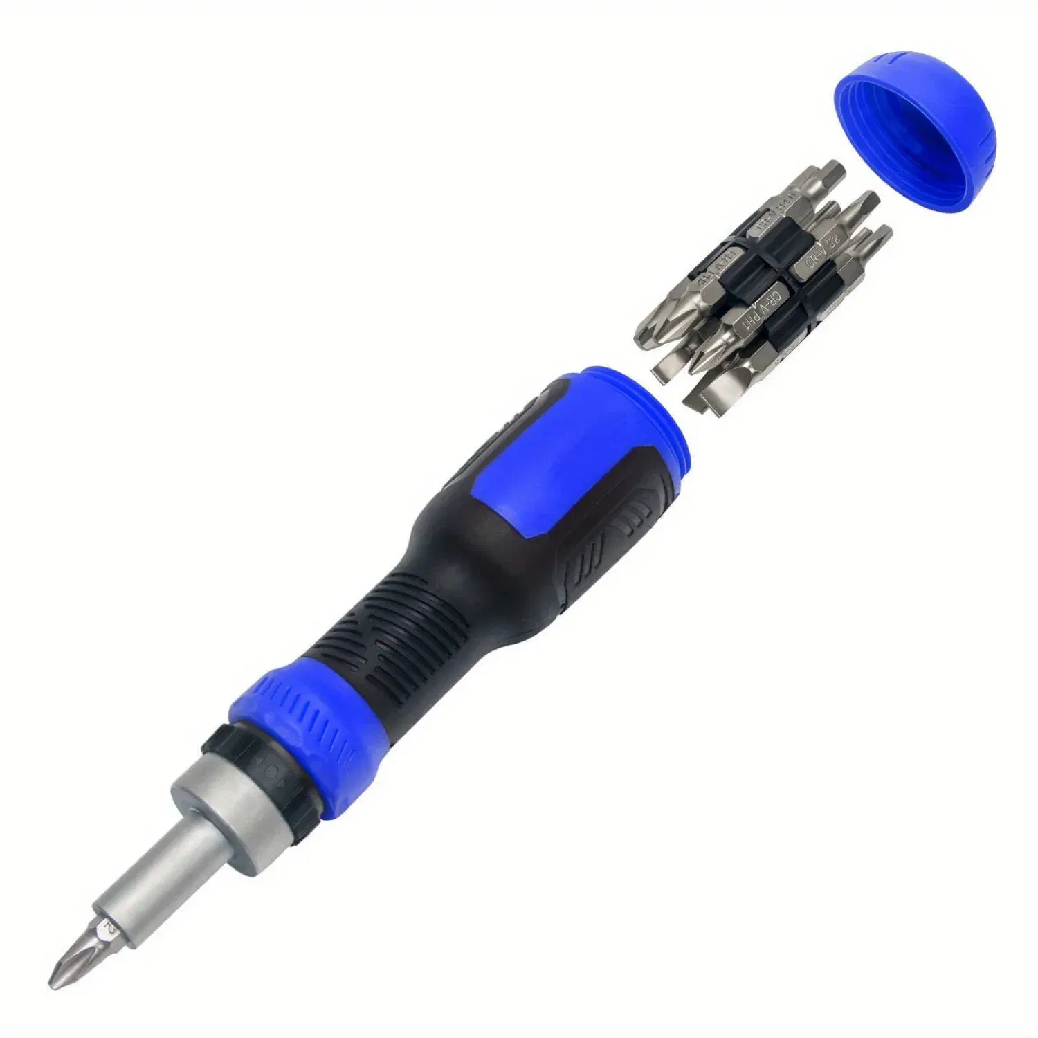 Color: Blue, Ships From: CHINA - 13-in-1 Ratchet Screwdriver Set with Torx Safety, Flat Head, Phillips, Hex, Square, and 1/4" Nut Screwdrivers - All-in-One Repai