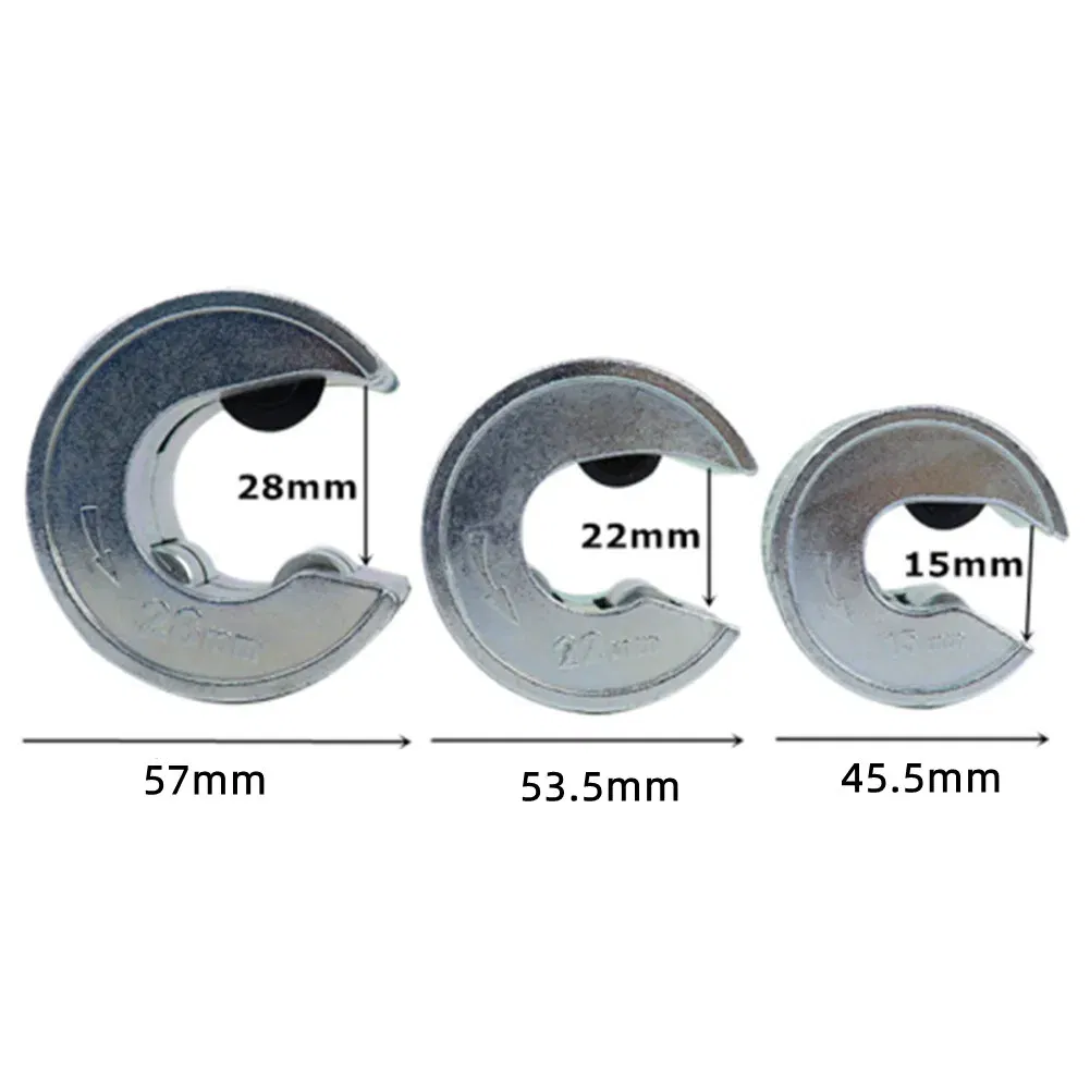 Color: Silver - 15/22/28mm Tube Cutter Pipe Slice Cutter Rotary Blade Heavy Duty Cutter Self Locking Copper Aluminium PVC Plastic Pipe Tube Tool