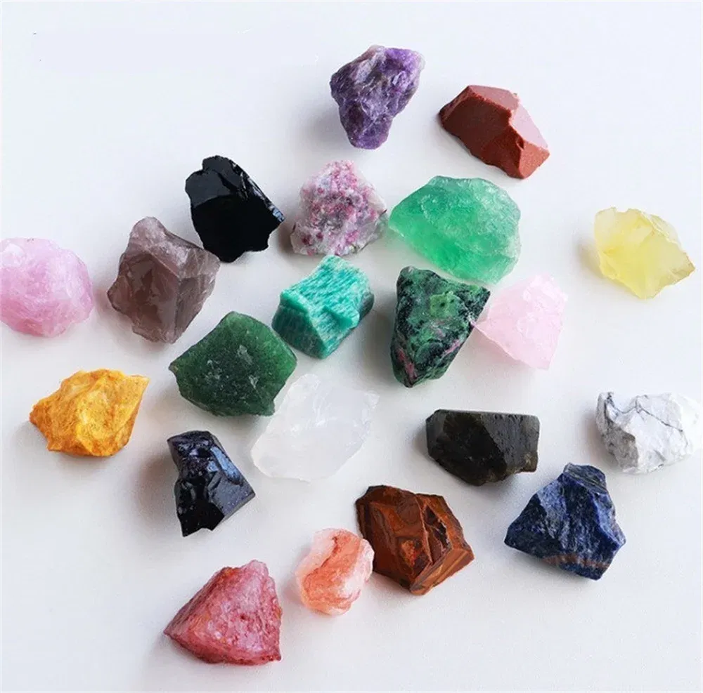 Size: L - Mixed Raw Stone Natural Crystal Chunks Assorted Quartz Rough Healing Crystals Meditation Therapy Chakra Gemstone Home Decor
