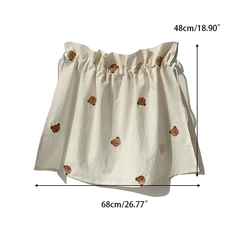 Color: Blue - Baby Car Curtain Sun Protection Sunshade for Children UV Protect Window Curtain Kawaii Embroidered Bear Cart Accessories